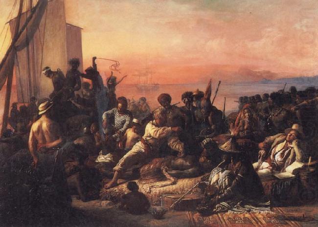 Francois Auguste Biard The Slave Trade oil painting picture